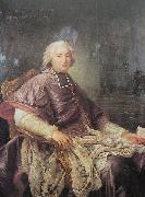 Francois-Hubert Drouais Portrait of Cardinal de la Rochefoucauld oil painting